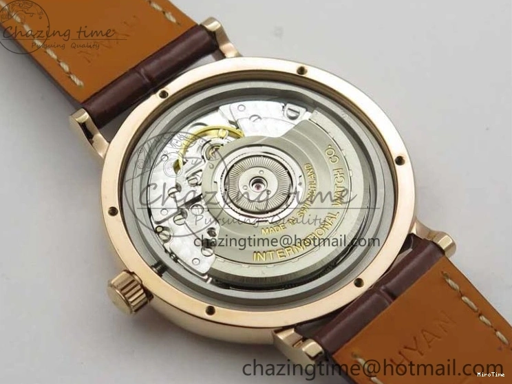 MIROTIME 0313 Portofino 37mm RG V7F 1:1 Best Edition Gray Dial on Deep Brown Leather Strap A SunProtective 7090